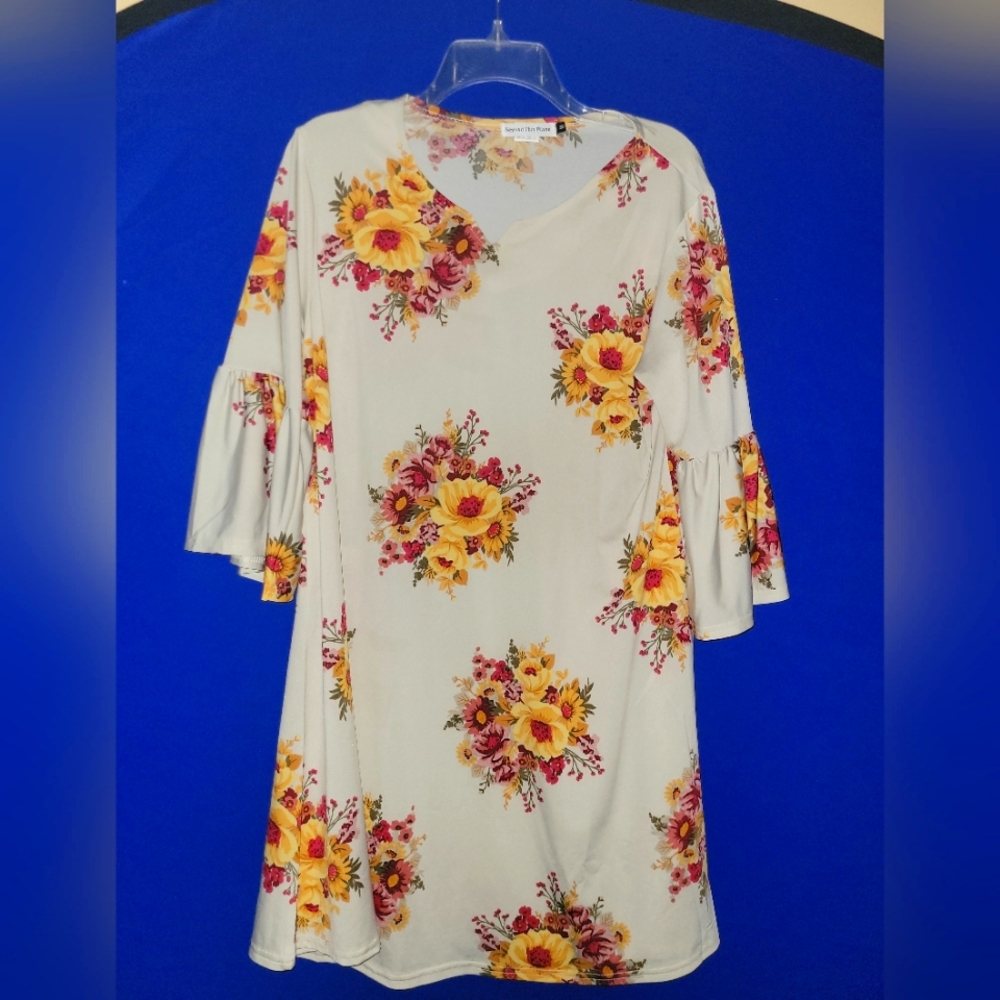 Dress w gold flowers
